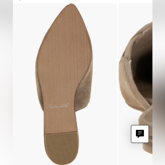 Splendid Taupe Liza Slide Suede Mules color Ermine size 8 - Picture 5 of 8